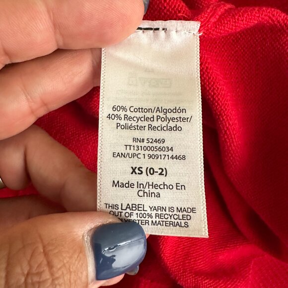 2/$30 Time and Tru Long Sleeve Pullover Talking Sweaters Red XS #A0368 TRB2 - Picture 9 of 11